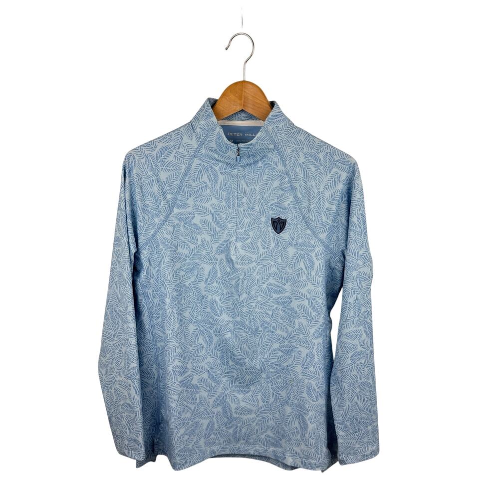 Peter Millar Perth Palm Frond 1/4 Zip Golf Pullover Westmoreland CC